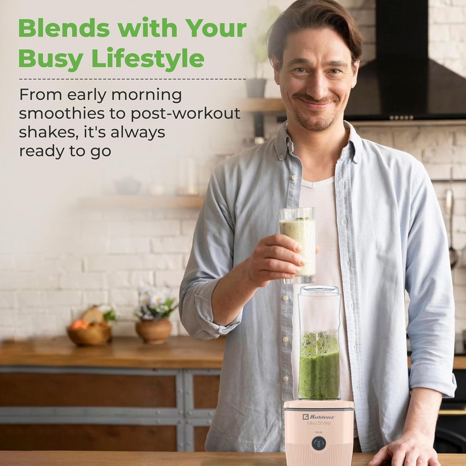 Mix&Shake Blender, 20 oz Portable Blender, 600W Motor, Pulse, ON/OFF, Stainless Steel Blades, Shakes, Sauces, Smoothie Maker, (1) 20 oz To-Go Bottle, (2) 10 oz Glass Jars, Pink, MSKM-600 2PS