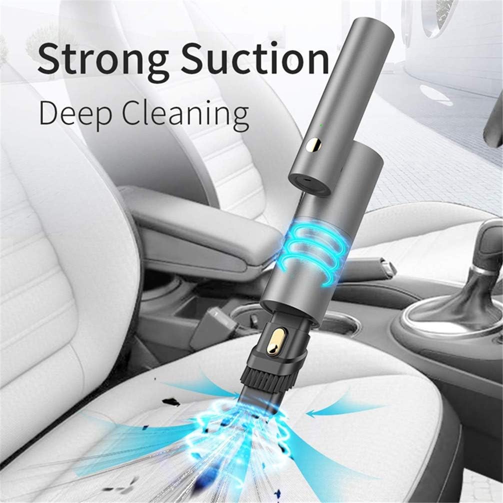 USB Vacuum Cleaner Handheld Rotatable Mini Vacuum for Car Home High Power Cordless Portable Vacuum Wet Dry Red (Blue)