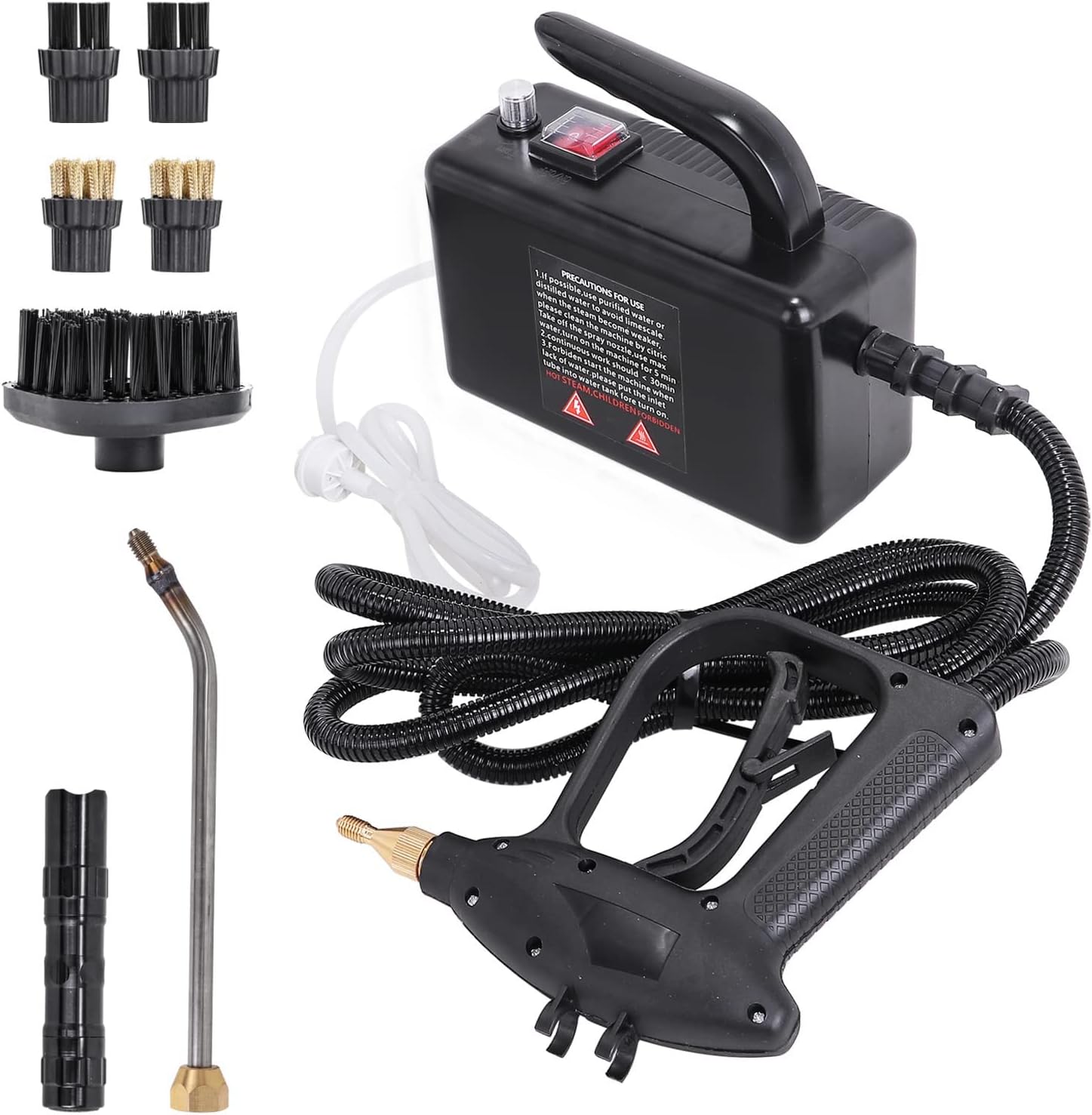 Portable Steam Cleaner, Multifunction Handheld Steam Cleaner, for Furniture Car Household,Black-110v