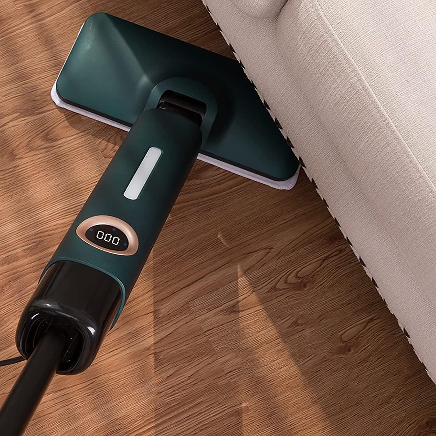 Steam Mop Floor Steamer, Handheld Steam Cleaner, Multifunctional Steam Mop for Tile, Hardwood Floors, Laminate, Carpet, Granite, and Countertops (Color : Green) (White)