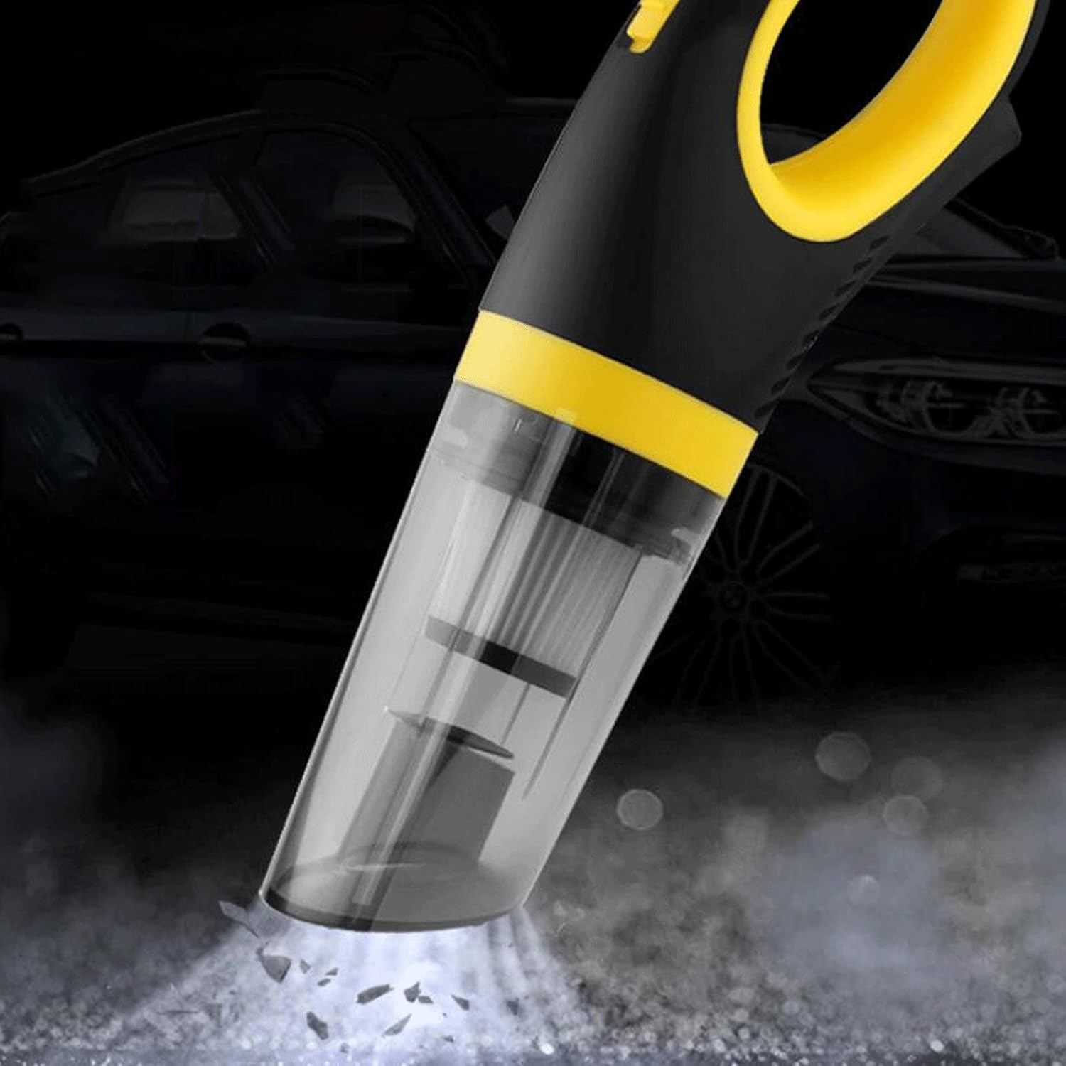 Hand held Vacuum Vacuum Cleaner Cordless USB Vacuum Cleaner Car Vacuum Cleaner Handheld Vacuums Dry and Wet (Color : Yellow)