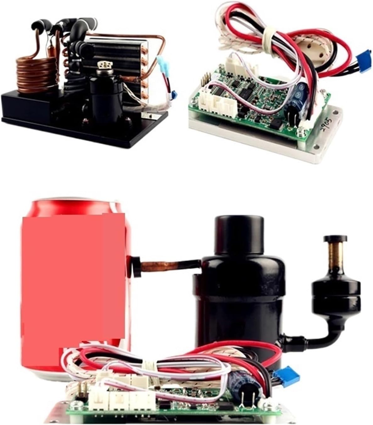 Air Conditioner, Compact Copper Coil Chiller, 24V DC, 130W Cooling Capacity, R134A Refrigerant, Portable Unit