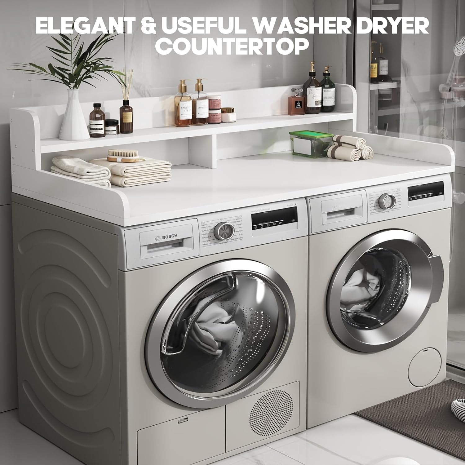 2-Tier Washer and Dryer Countertop with 2.75