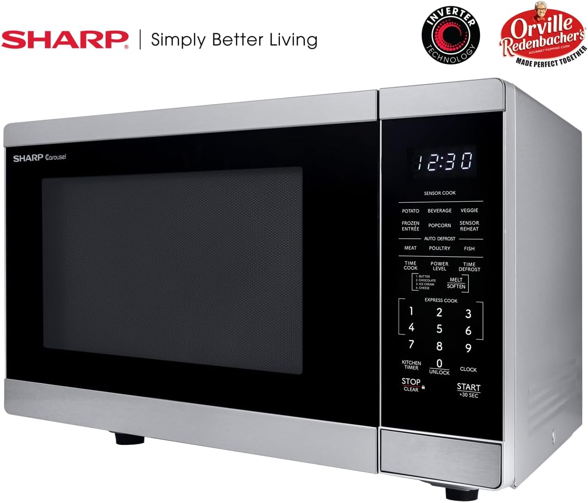 SHARP Countertop Microwave Oven with Removable 12.4