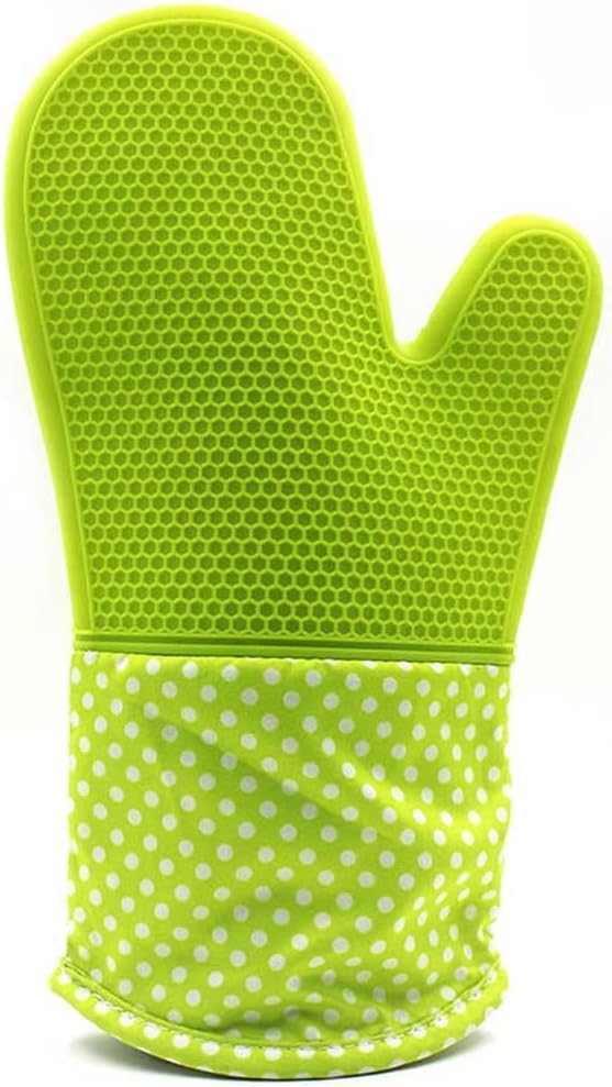 Heat Resistant Gloves Cooking BBQ Kitchen Microwave Gloves Oven Gloves Household Heat Resistant Gloves Single(Gray)