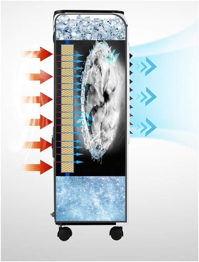 Air Cooler for Home Office Air Cooler 40-liter Portable Air Cooler, LED Display, 3 Fan Speeds, 24-hour Timer, Remote Control Remote Control, 16,000 Portable Air Conditioner