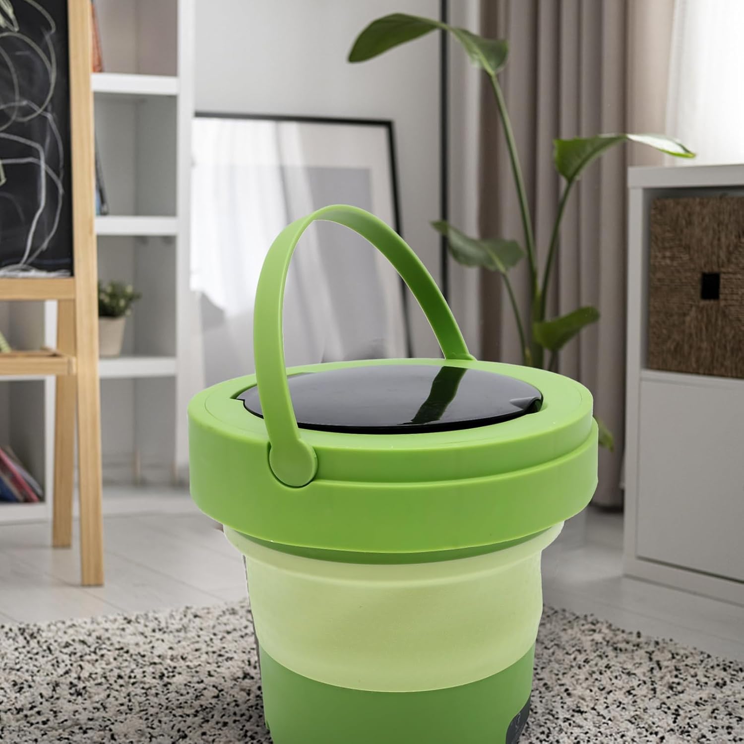 Gadpiparty Portable Washer Folding Washing Machine for Travel Camping Dorm Use Efficient Washer for Shirts Dresses Delicate Clothing Space Saving Design US Plug