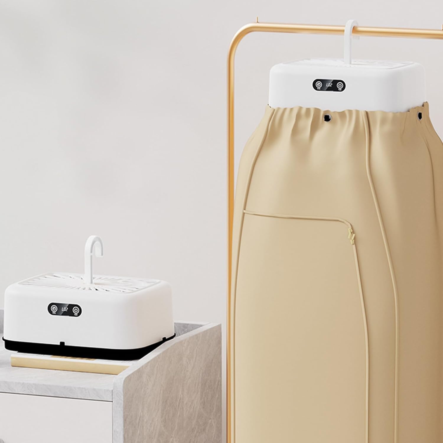 Portable Clothes Dryer, Folding Drying Machine, Compact Laundry Unit, Built-In Timer Function, Dust-Proof Cover, Space-Saving Frame, Quick Dry, Easy Storage, Low Noise, Perfect for Dorm, Apartment