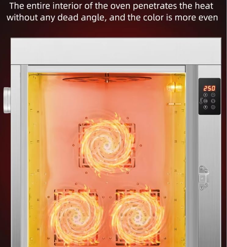 Electric Commercial Duck Rotisserie Oven,Multi-Function Vertical Oven 170QT, Designed For Baking, Roasting, Broiling, And Rotisserie-Style Cooking,Microwave And Hot Air Circulation 220V