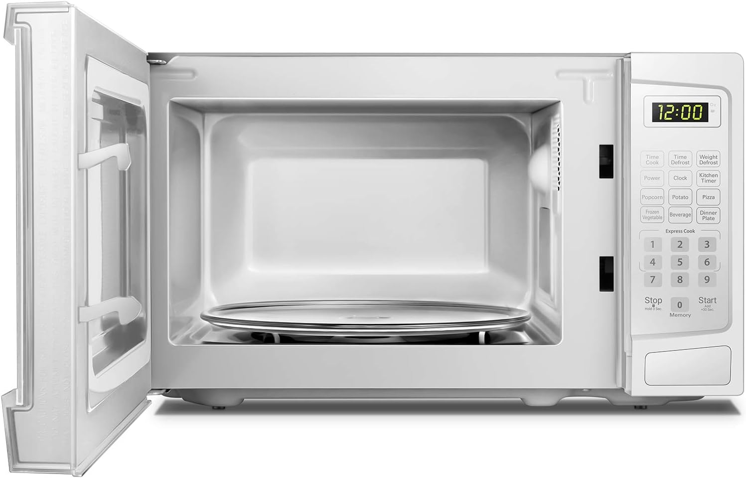 Danby DBMW1120BWW 1.1 Cu.Ft. Countertop Microwave In White - 1000 Watts, Family Size Microwave With Push Button Door
