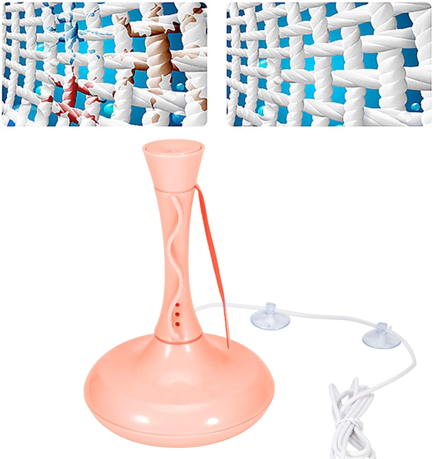 Mini Portable Ultrasonic Washing Machine, USB Powered, 360 Degree Water, for Underwear Socks Baby Clothes, Small Size (Red)