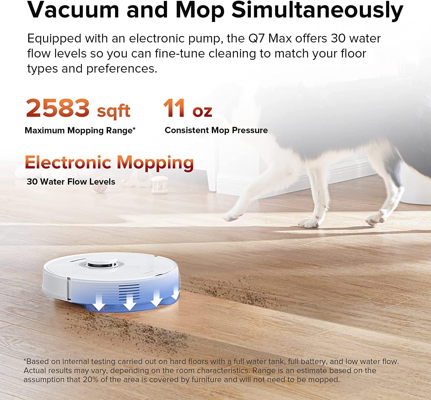 Roborock Q7 Max Robot Vacuum with Rubber Main Brush Bundle, 4200 Pa Strong Suction, LiDAR Navigation, APP-Controlled Mopping, 180min Runtime, Compatible with Alexa, Perfect for Pet Hair (White)