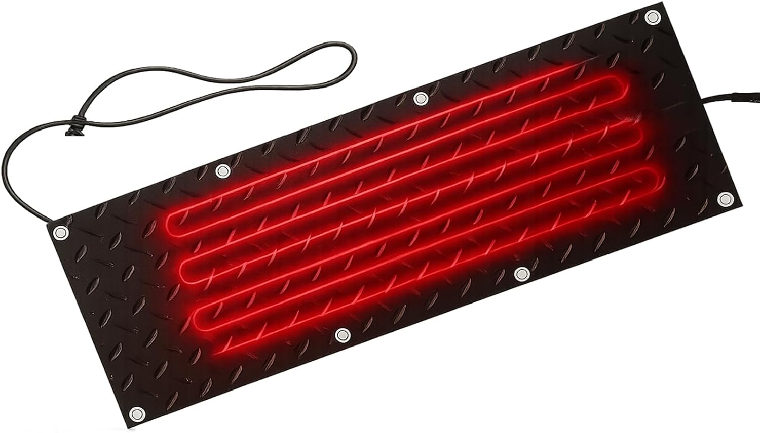 Outdoor Heated Snow Melting Mats for Walkways and Entrances, Easy Installation Electric Heating Mats, Durable Non-Slip Rubber Snow and Ice Melt Mats for Stairs and Steps (36 * 610cm Null)