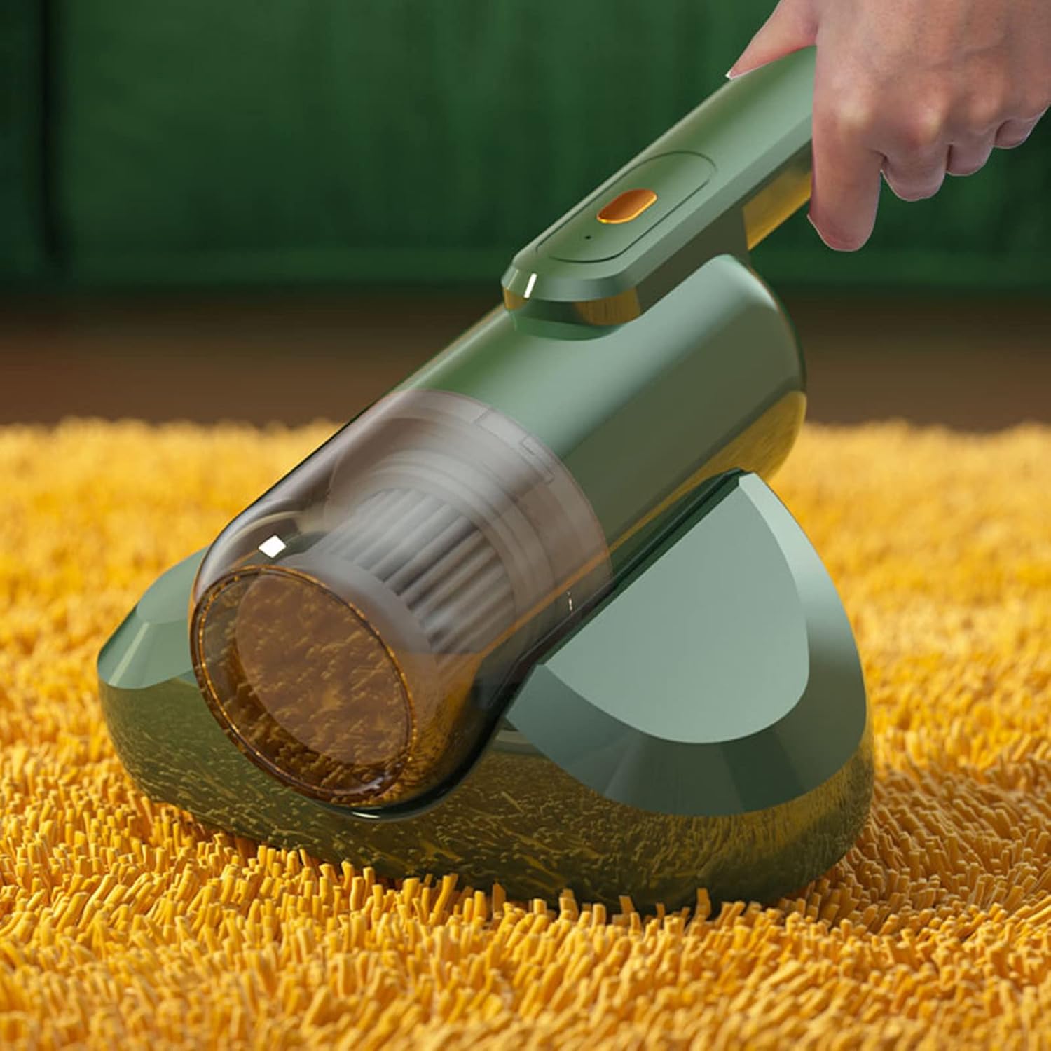 Handheld Bed Vacuum Cleaner High Power Mattress Vacuum 8,000 Per Minute Agitation, Washable Filter Great for Sofa,Mattresses,Pillows,Carpet