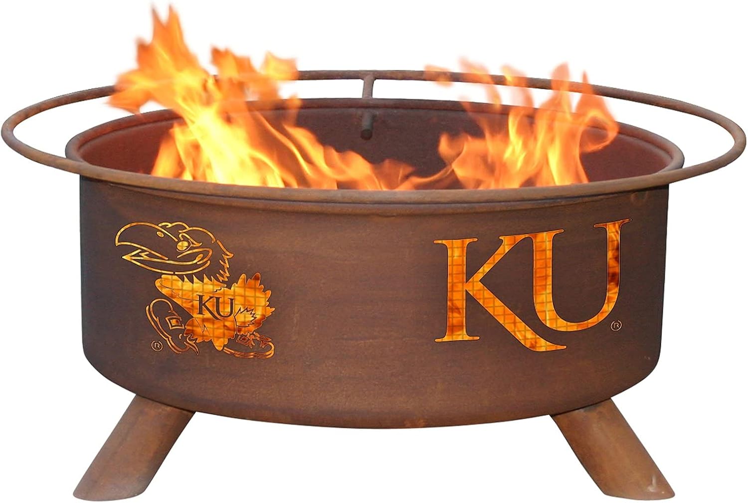 Patina Products F239 Kansas Steel Outdoor Fire Pit - 24 x 24 x 11 inch - Natural Rust Patina Finish