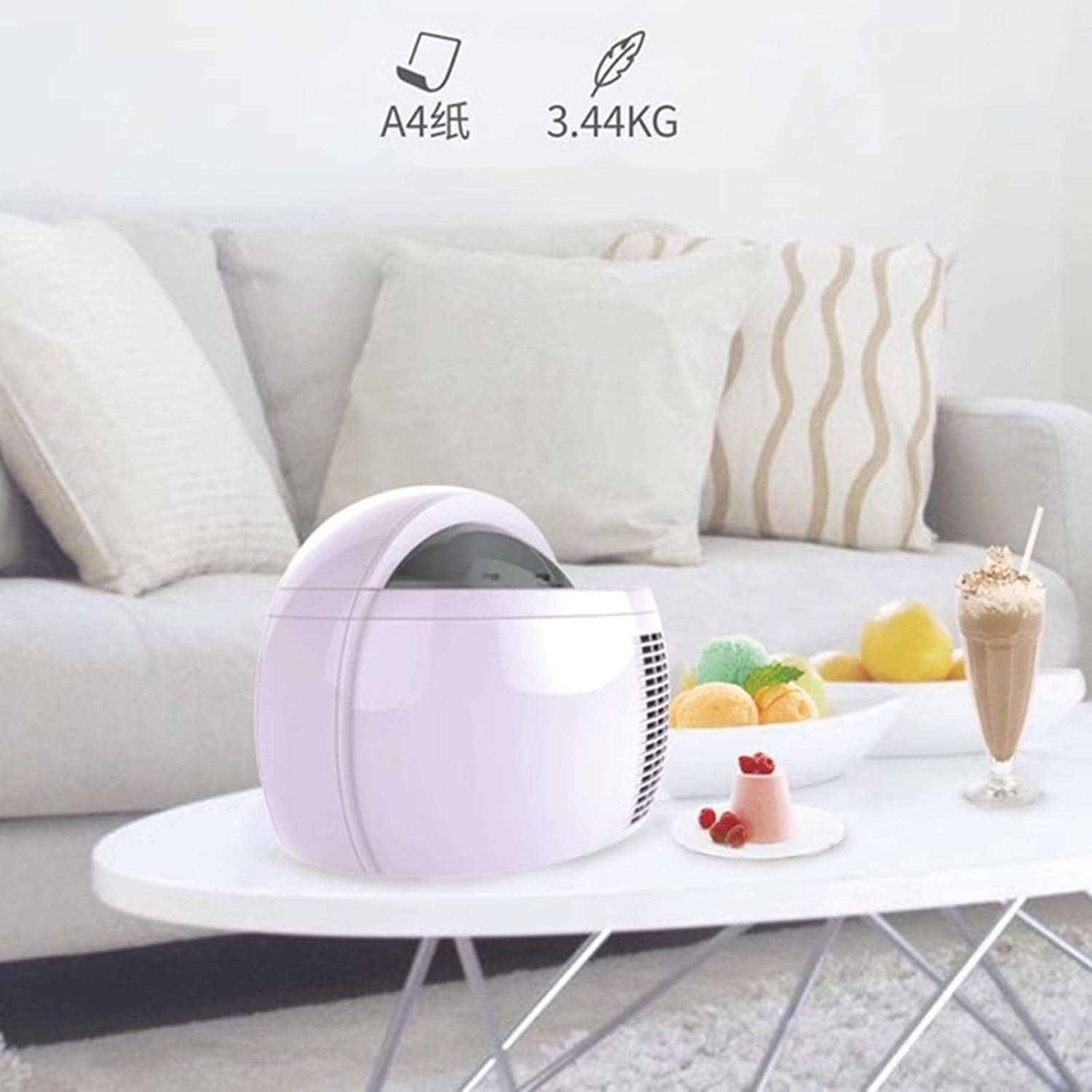 Ice Cream Maker Multifunctional Ice Cream Machine Household Ice Cream Small Fully Automatic with Refrigeration Ice Cream Machine Large Capacity 1000mL Table Top Ice Cream Machine，Fun Kitchen Appliance