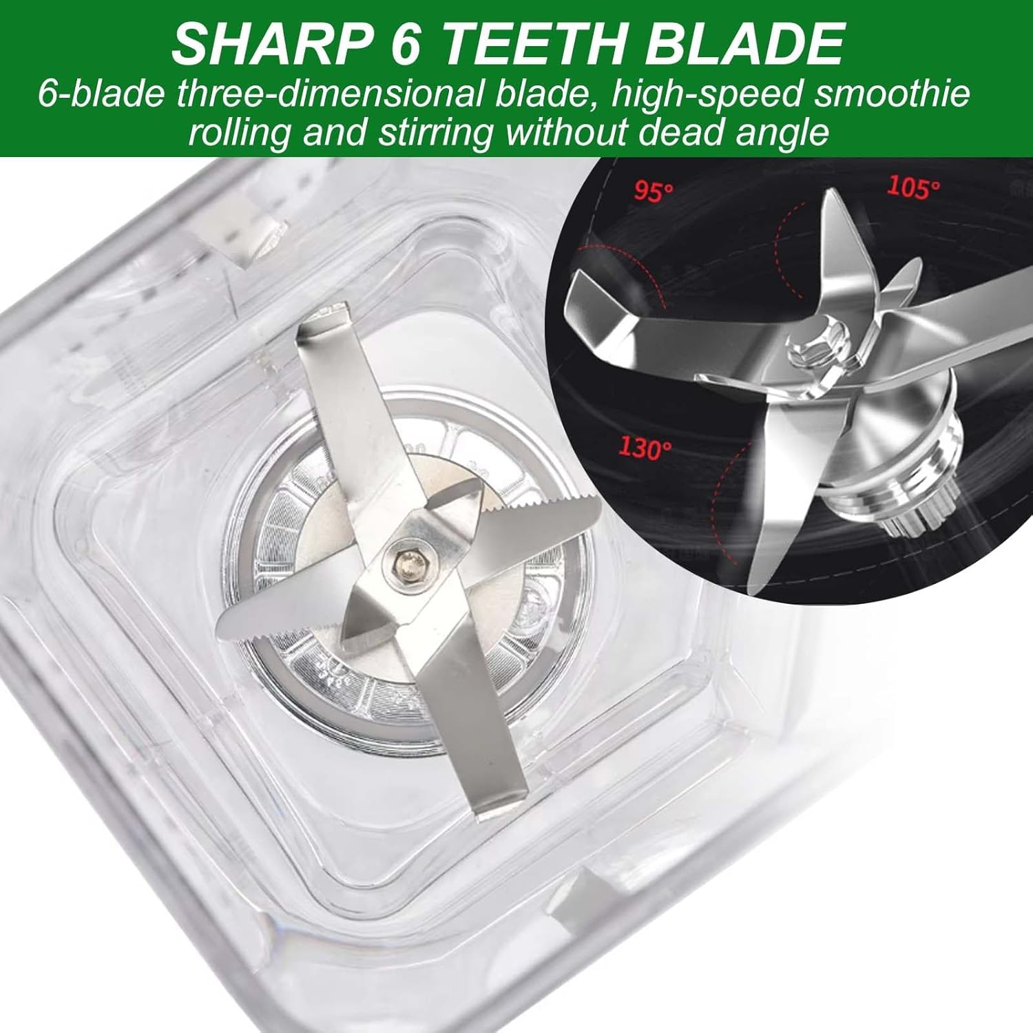 Commercial Smart Smoothie Blender 2200W, Desktop Juice Milkshake Blenders,4 Pre-Set Programs, With Silent Cover,For Crushing Ice, Milkshakes