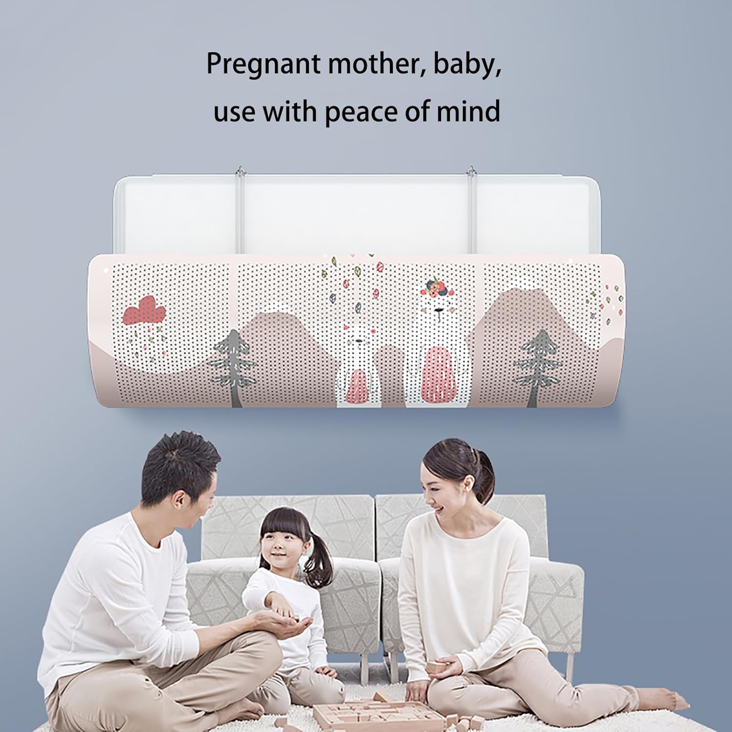 Air Conditioner r Wall-Mounted Anti Wind Baffles Air Cooled Baffle Vent rs for Living Room, Study Room, Bedroom (C1 90x30CM)