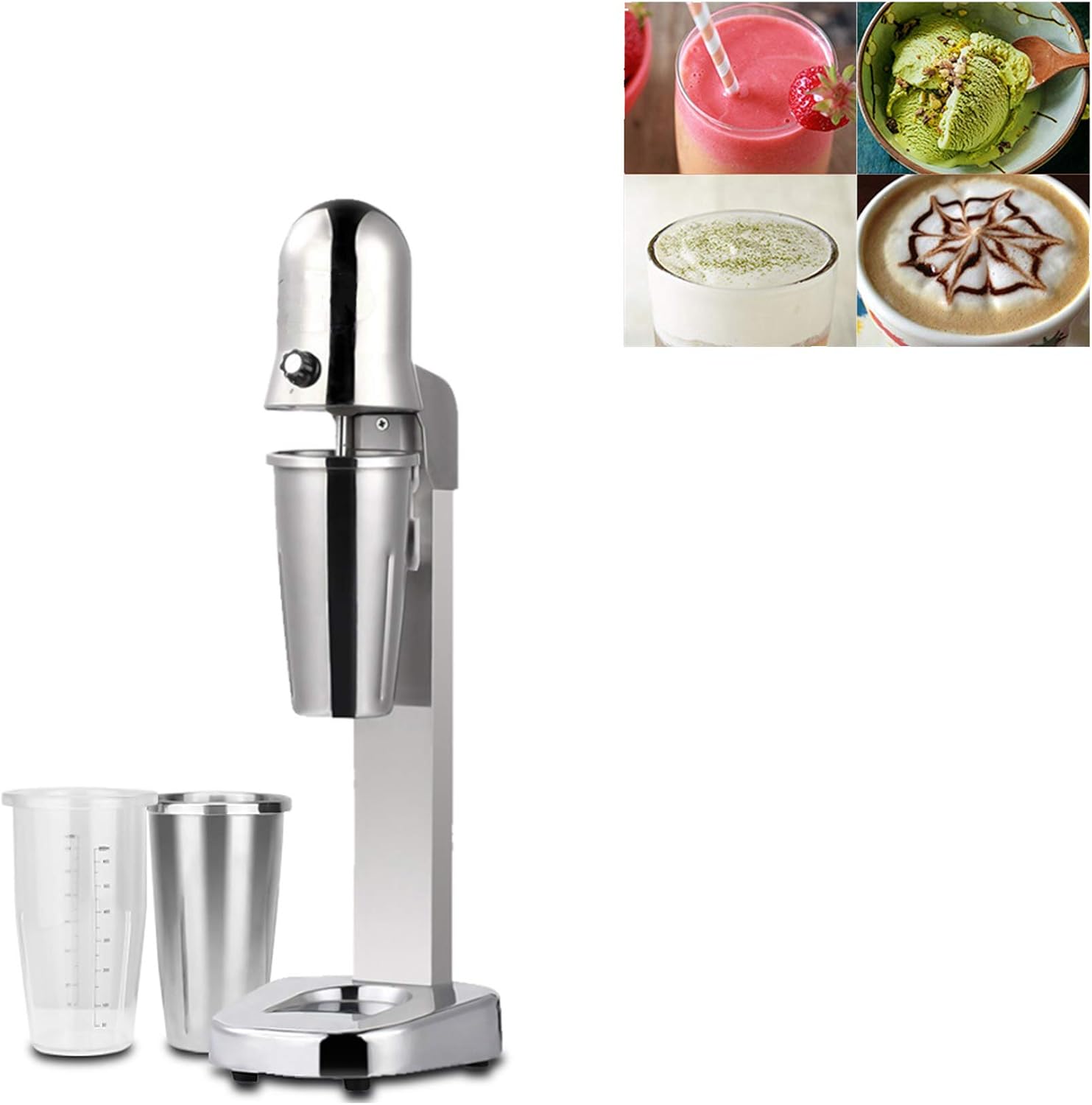 180W Electric Milk Shaker Machine, 18000R/Min Ice Cream Smoothies Blender Professional, Two-Speed Regulation, Ce/Fcc/CCC/Pse