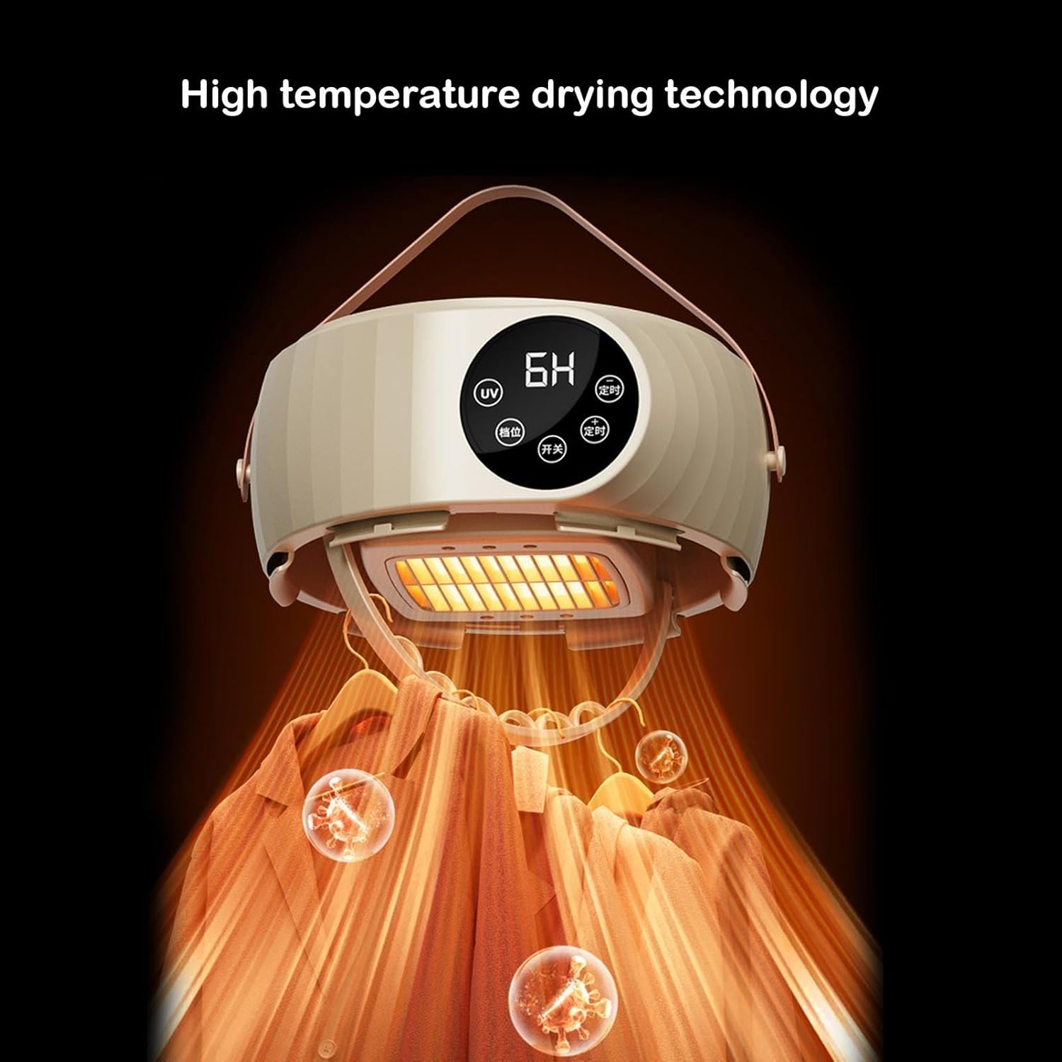 650w Portable Foldable Clothes Dryer 3 Gear Adjustment With Remote Control, Mini/Small Compact Clothes Drying Quiet And Fast-Drying For Apartment, RV, Travel