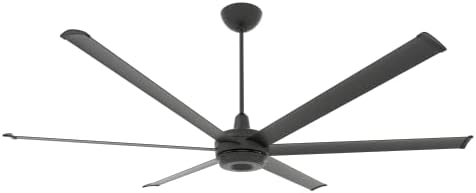 Big Ass Fans – es6 Smart Ceiling Fan – Indoor and Covered Outdoor Use – Lightweight Design – Contemporary Finish with Downrod Mount - 84