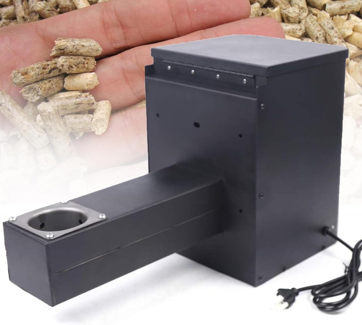 Electric Wood Pellet Smoker Grill, Pellet BBQ Smoker Hopper Assembly Kit, Intelligent Digital Temperature Controller for Grill Smoke Bake Roast Braise