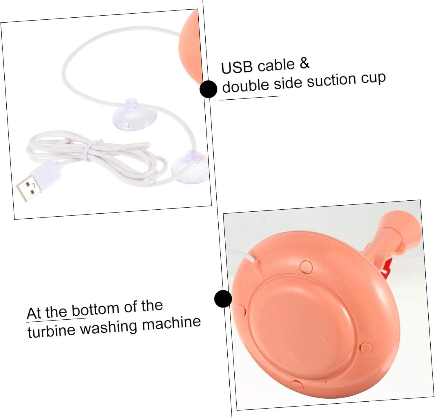 360degree Travel Washing Machine Portable Washer Laundry Rotation Sonic Cleaner