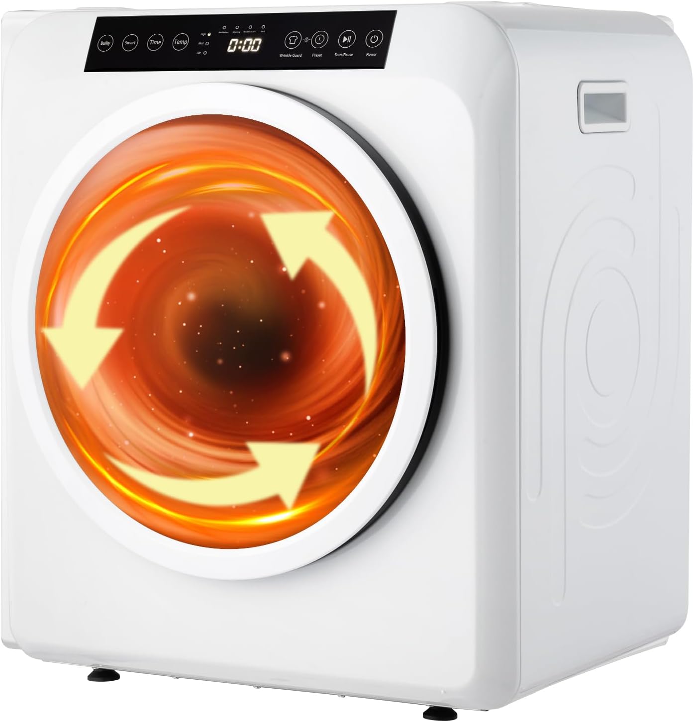 13.2lbs Dryers for Clothes,Compact Laundry Clothes Dryer Household Dryer with Upgraded LCD Screen and 6kg Drum Dryer 2 Pieces Of Filter Cotton for Apartments Home Dorm