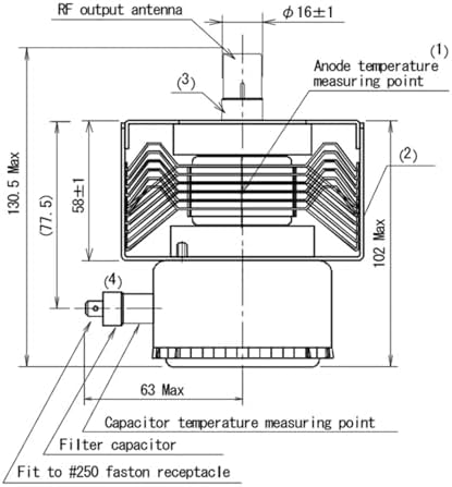 2M303J Air-Cooled Magnetron for Microwave Oven 2M303 Industrial Microwave Generator Replacement Parts