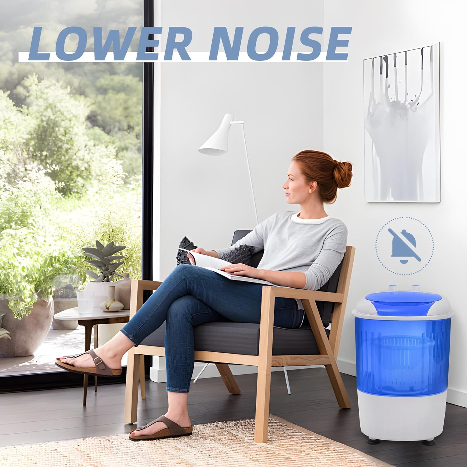 Elevon Mini Spin Dryer Portable Washing Machine, Compact Laundry for Home, Apartment, RV