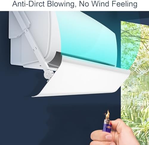 Window AC Deflector, Air Conditioner Deflectors of Adjustable wind Direction, Wall Mounted Universal for Conditioner Windshield