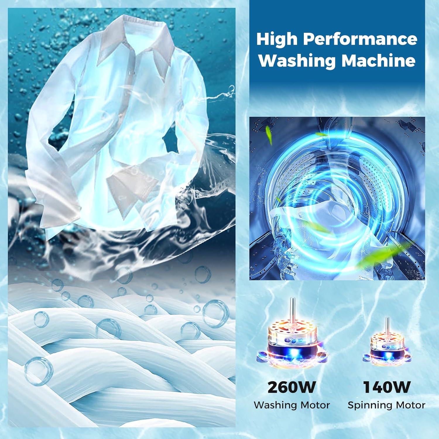 COSTWAY Portable Washing Machine, Twin Tub 20Lbs Capacity, Compact Laundry Washer(12Lbs) and Spinner(8Lbs), Durable Design for Apartment Dorm RV, Black+White