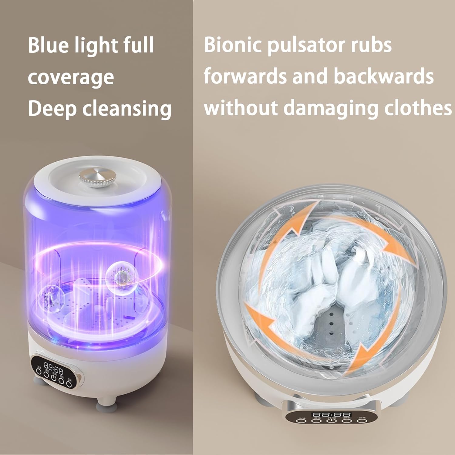 Portable Rechargeable Washing Machine 3L Cordless Mini Washer with Spin Basket 3000mAh Small Laundry Machine for Socks, Underwear, Bra Small Washer for Solo Living,Apartments,Hotels,Travel,Ca Pink 3L