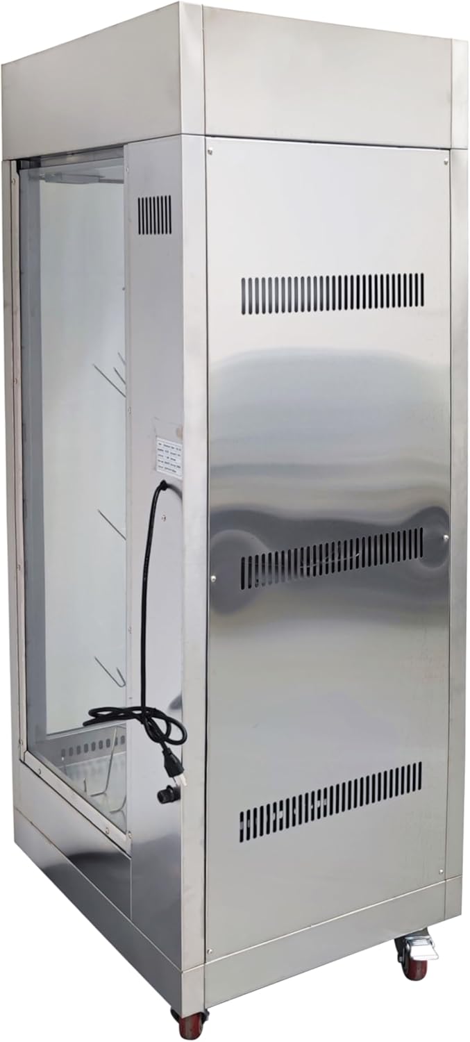 TECHTONGDA Gas Convection Toaster Ovens Commercial Automatic Rotary Grill Air Fryer Chicken 4 Layer Stainless Steel