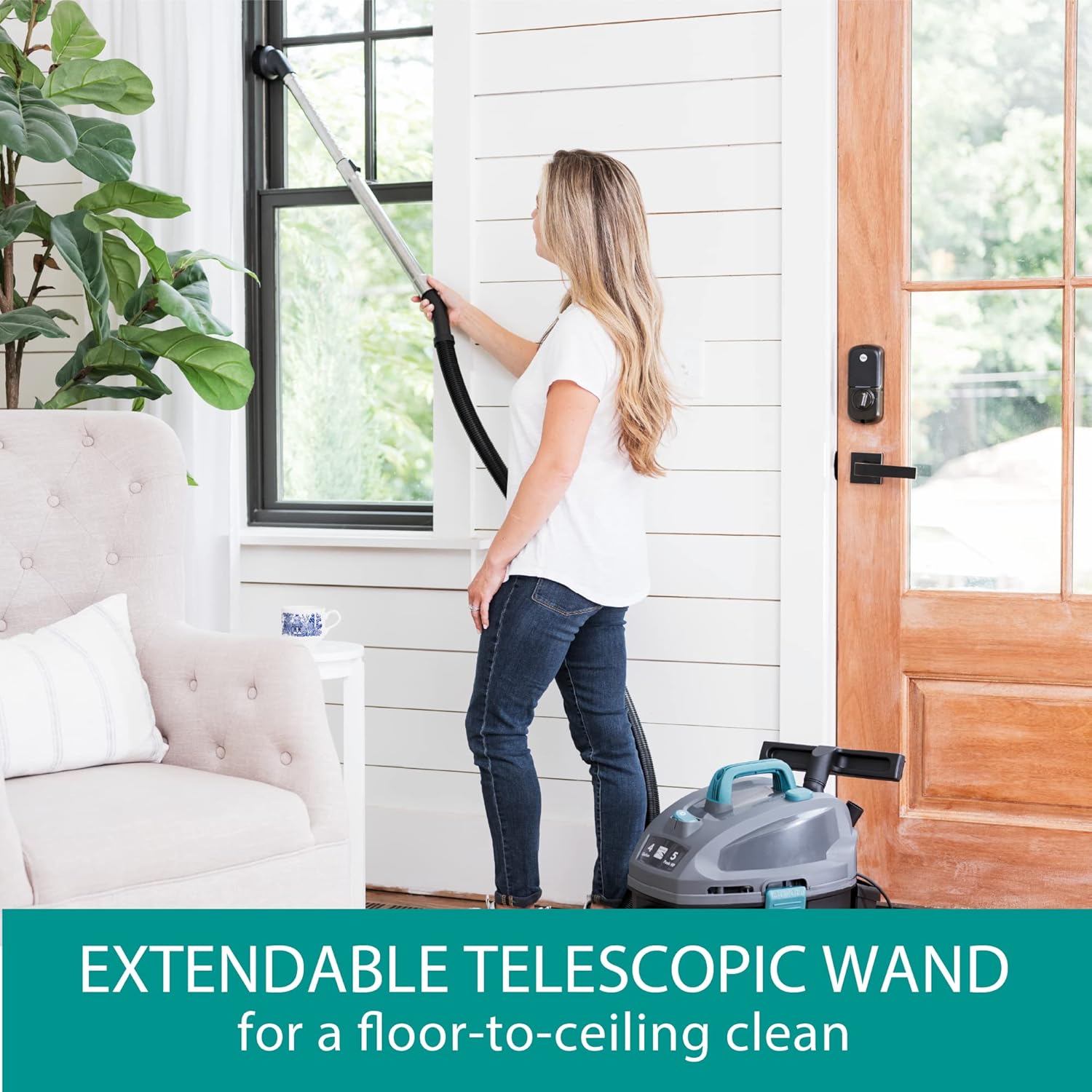 Kenmore KW3050 Wet Dry Canister Vac 4 Gallon 5 Peak HP 2-Stage Motor Vacuum Cleaner with Washable HEPA Filter & Dust Bags for Hard Floor & Carpet, Black