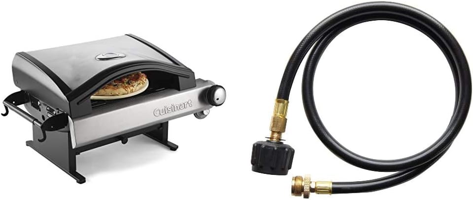 Cuisinart Outdoor Pizza Oven Bundle with LP Adapter Hose