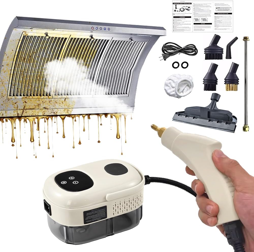 BAUSATZ Handheld Steam Cleaner for Home, Car Detailing, Furniture, Kitchen, Glass Window - Portable Steamer