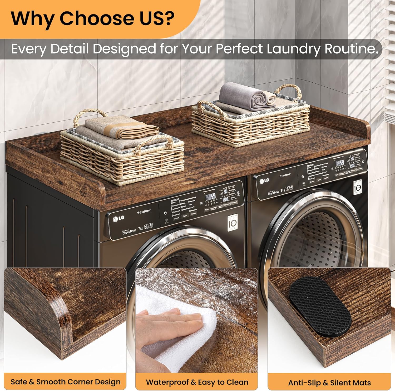 Washer Dryer Countertop, 27.5