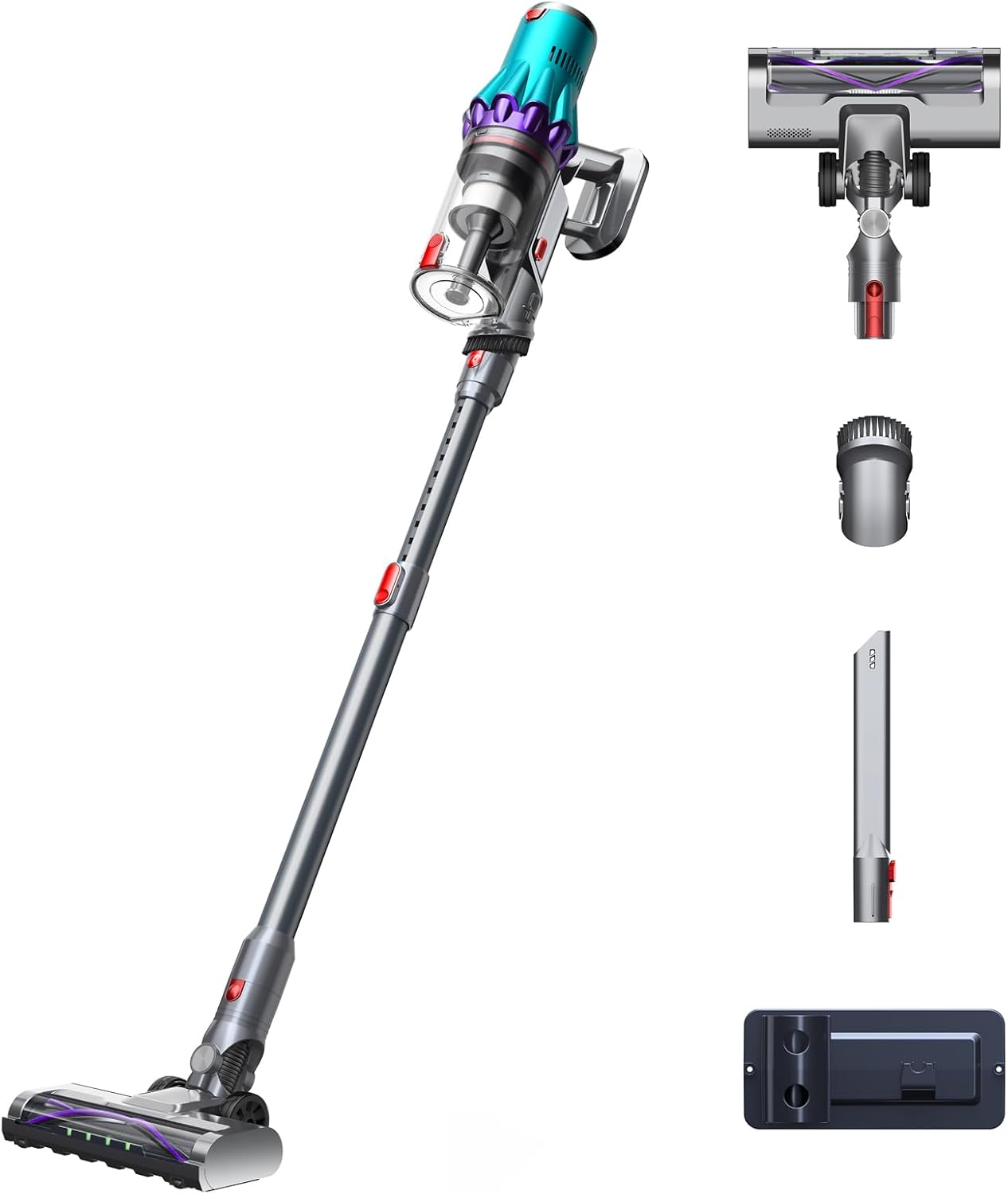 ECOHOME Cordless Vacuum Cleaner,35Kpa/50Min Vacuum Cleaners for Home, Anti-Tangle & Wall Mount Charging,Stick Vacuum with LED Display,8 in 1 Lightweight Vacuum for Hard Floors Carpet Pet Hair