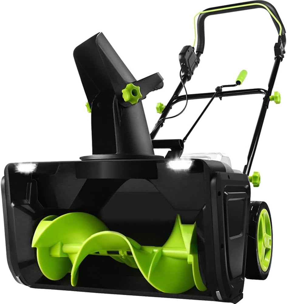 Electric Battery Powered Self-Propelled Snow Blower Handpush Lawn Carding Machine with Pusher Wheel Snow Plow