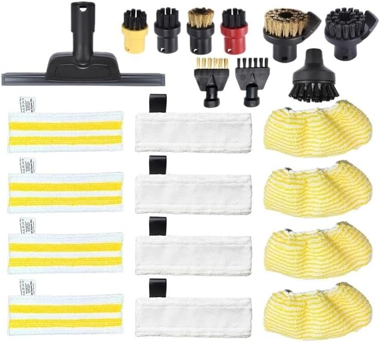 Compatible for Karcher Easyfix SC2 SC3 SC4 SC5 Vacuum Cleaner Microfiber Cleaning Pad Cover Steam Mop Brush Head Powerful Nozzle Parts(Gold)