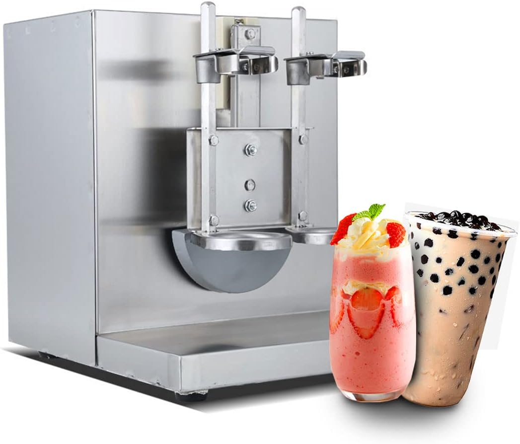 Commercial Machine,Electric Milkshake Machine Double-Head Milk Shaker Machine, 360° Commercial Blenders, Stainless Steel Drink Mixer