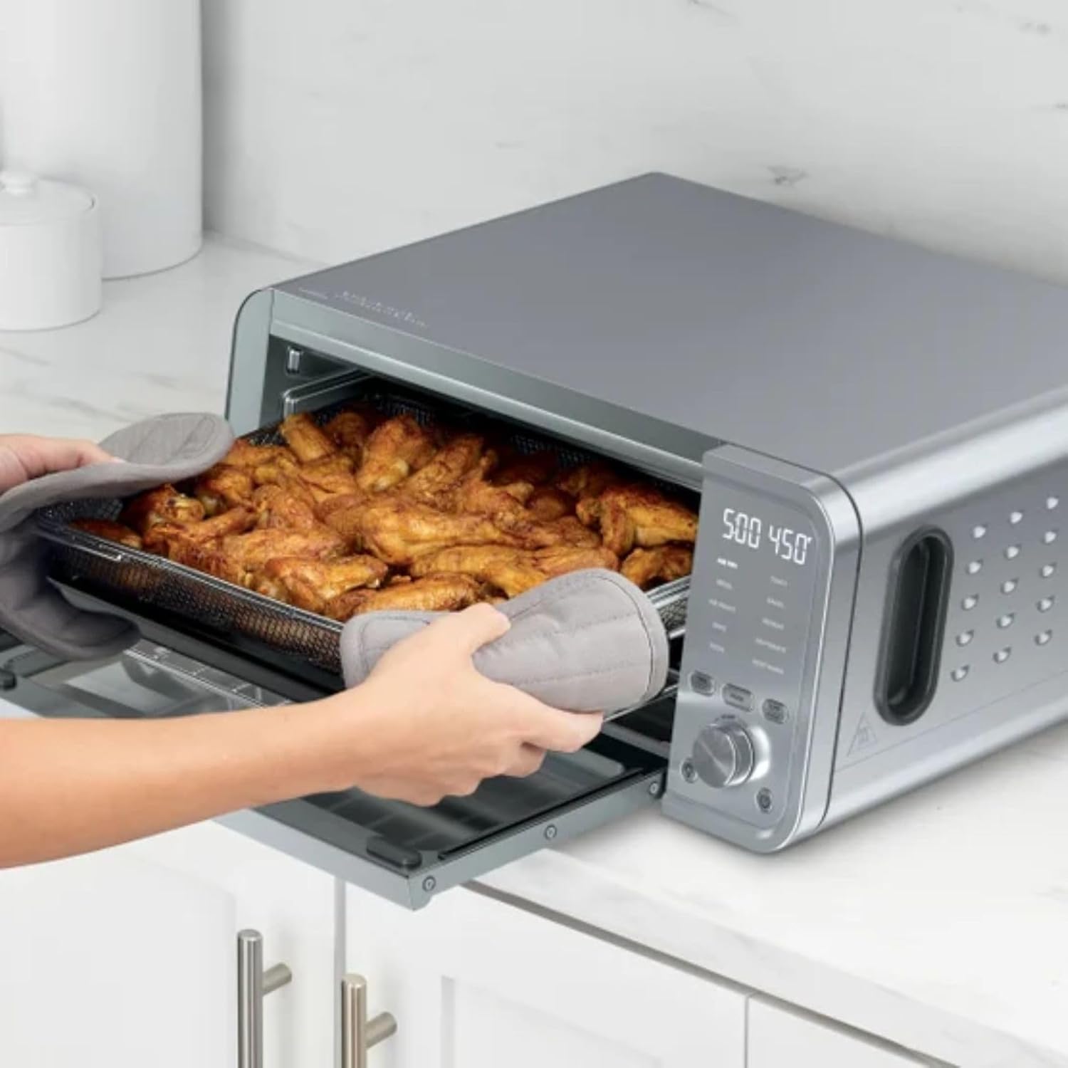 Ninja Flip 10‑in‑1 Toaster Oven & Air Fryer, 17‑Qt Countertop Oven, 1800W, Up to 500°F, Air Fry, Air Roast, Bake, Broil, Pizza, Toast, Dehydrate, Reheat, Keep Warm, Bonus Broil Rack