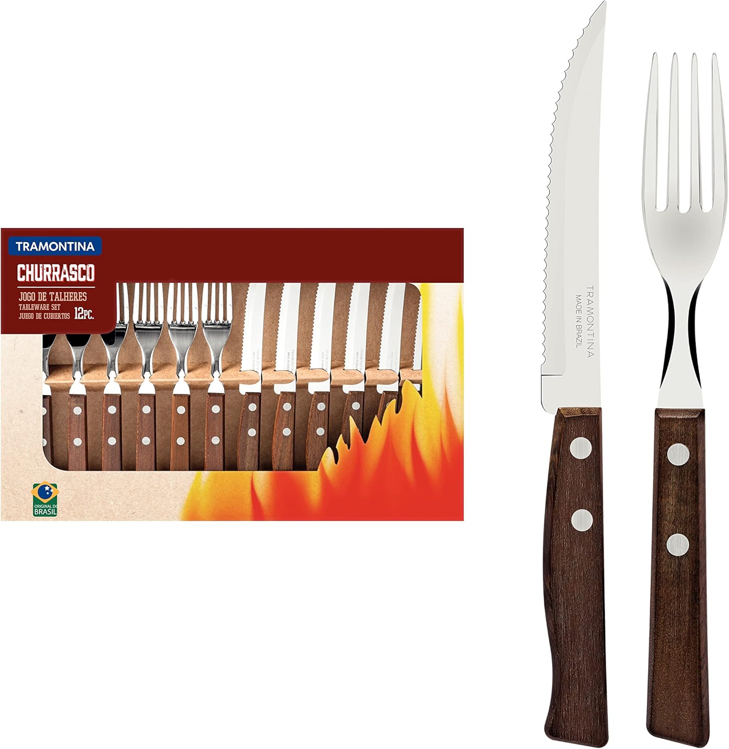 12 Piece Barbecue Set, Tramontina, 22299002, Natural