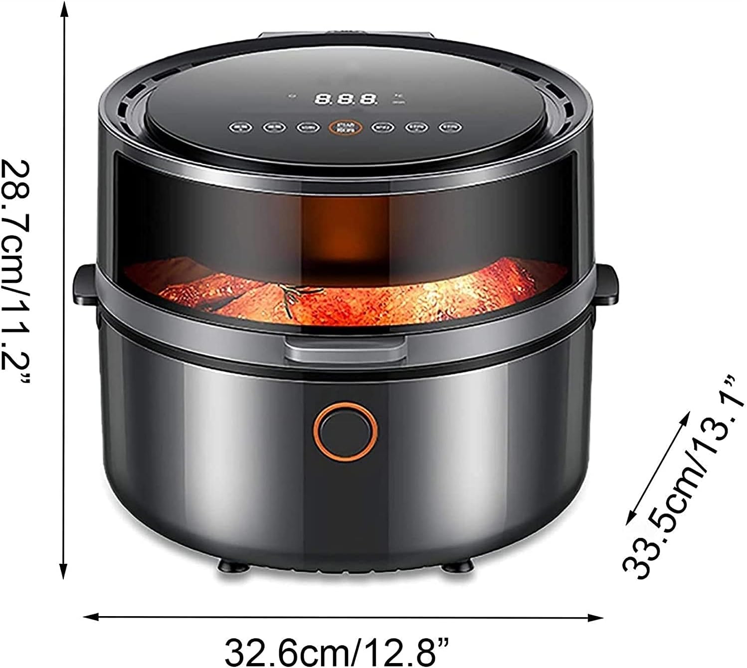 5.8Qt Digital Air Fryer, Dehydrator Cooker for Air Fry, Bake, Dehydrate, Ferment, Roast, Rotisserie