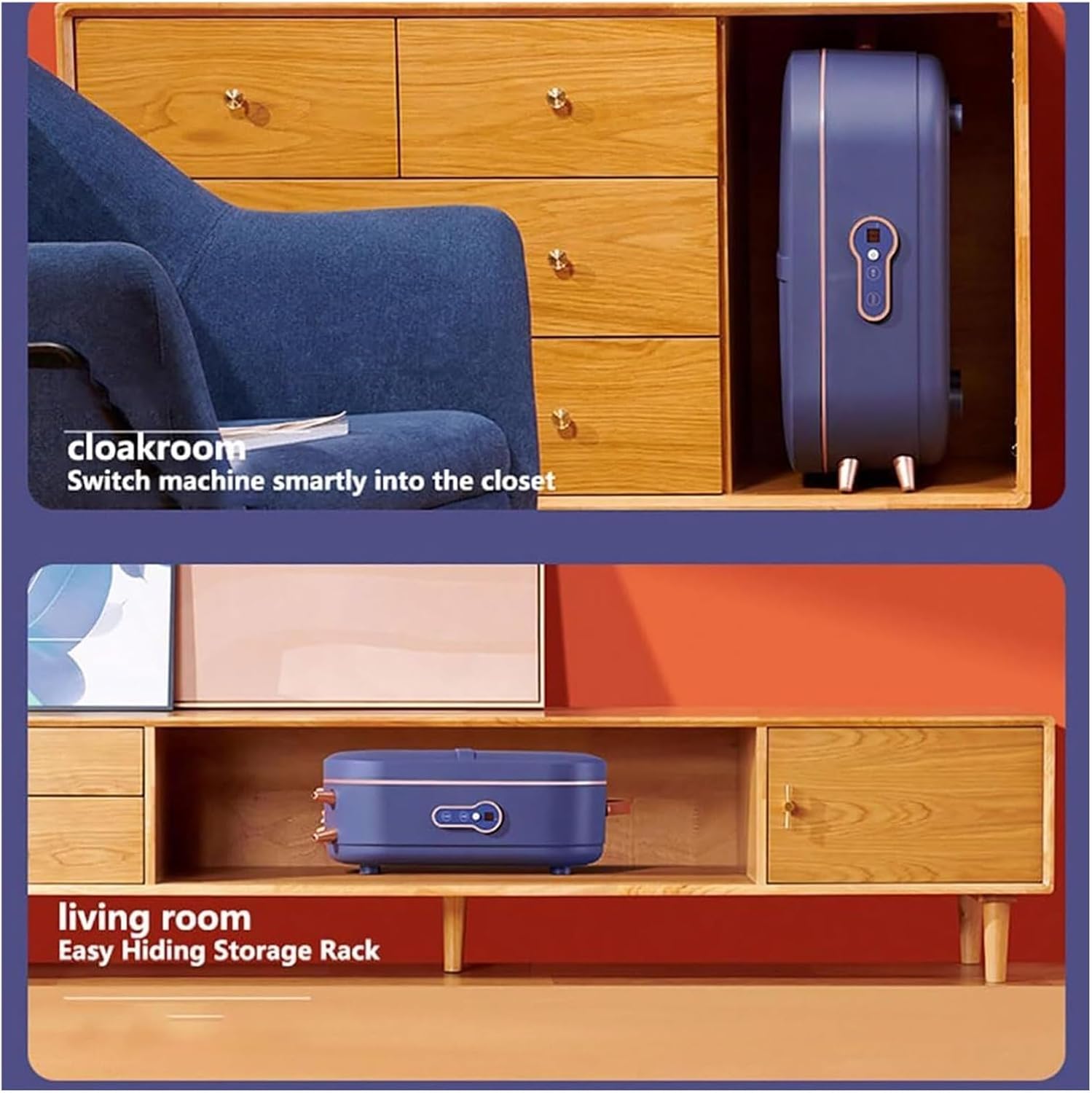 Home Portable Dryer, Fully Automatic Clothes Dryer with Built-In Towel Rack, Household Clothes And Fabric Ironing Machine