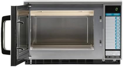 Sharp R25JTF Commercial Microwave Oven, 2100W, Heavy-Duty, 0.70 Cu. Ft. Stainless Steel, 20 Program Inputs, 3-Stage Cooking, Selectapower™, Express Defrost™, Digital Display