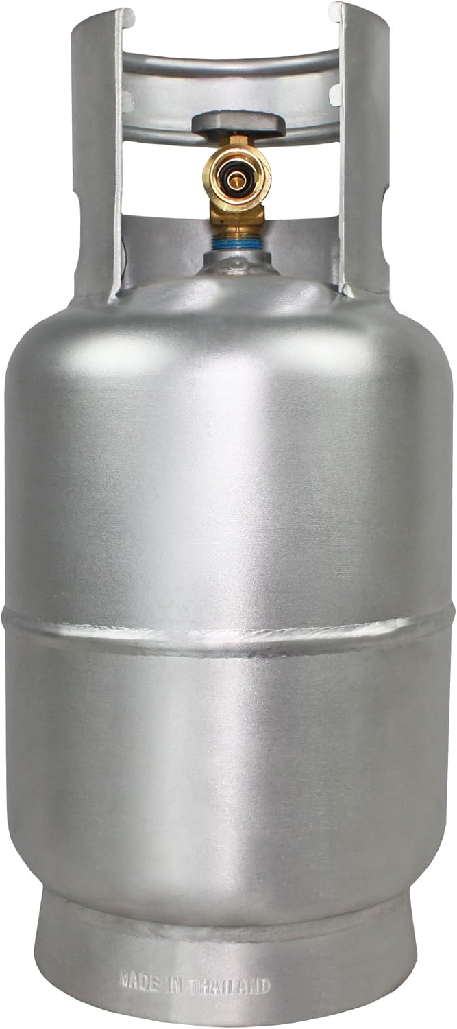 Flame King 10LB Aluminum Propane Tank with OPD Valve, Corrosion-Resistant and Rust-Free, Lightweight, Great for Marine Applications, Grills and BBQs, Camping, Fishing, & Outdoor Activities