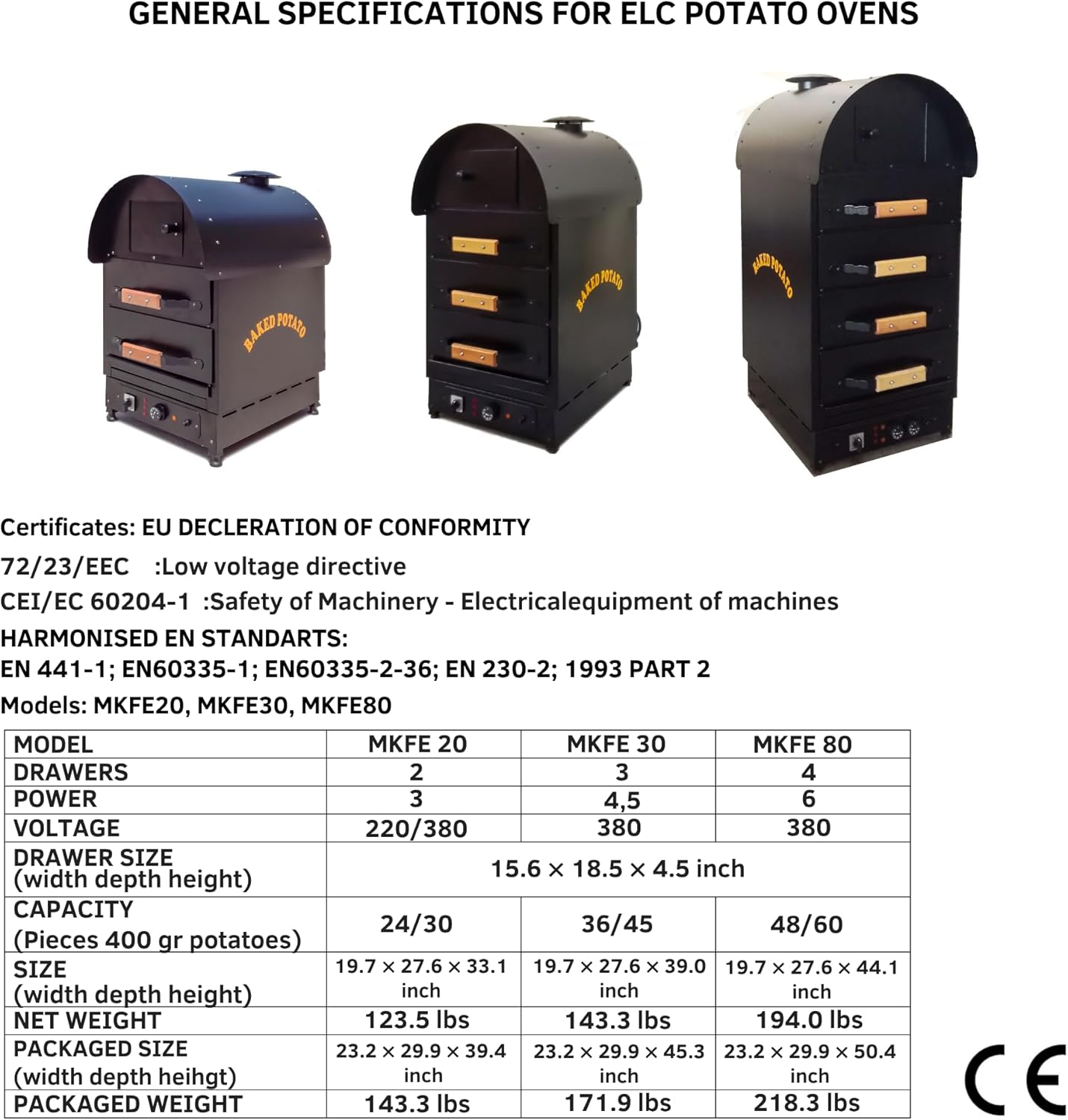 Electric Baked Potato Oven – 2 Drawer Commercial Countertop Oven | Professional Stainless Steel Kumpir Machine for Restaurants & Cafes | 220/380V Energy Efficient Potato Baking Oven