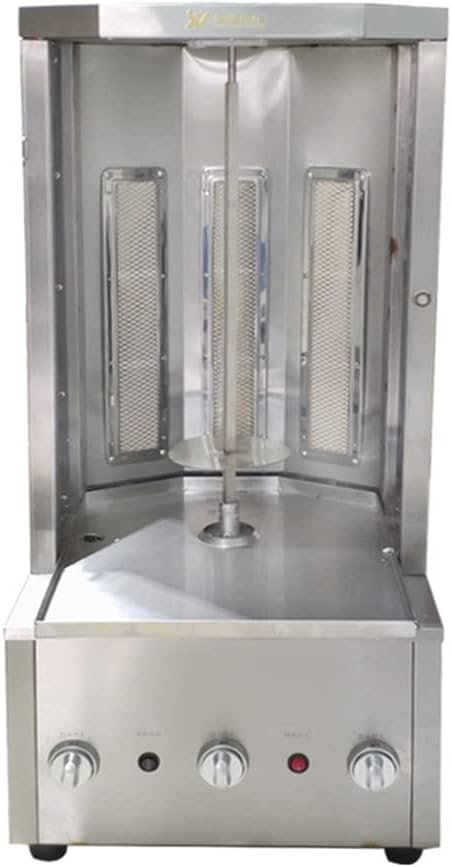 Turkey Grill, 3 Control Gas Shawarma Grill, with Grease Receptacle, Easy Clean Grill